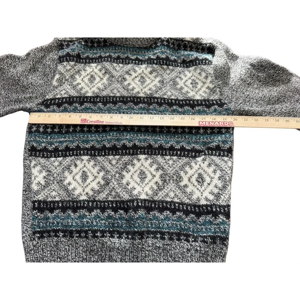 Environmental Clothing Mens Sweater Large Fair Isle‎ Wool Grandpa Academia Cabin